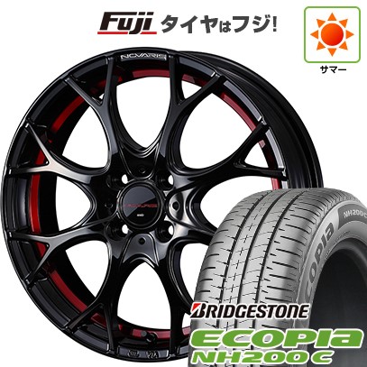 【新品 軽自動車】N-BOX タント スペーシア 夏タイヤ ホイール4本セット 165/55R15 ブリヂストン エコピア NH200 C WEDS ウェッズ ノヴァリス ローグ UY 4.5J 15インチ(送料無料)