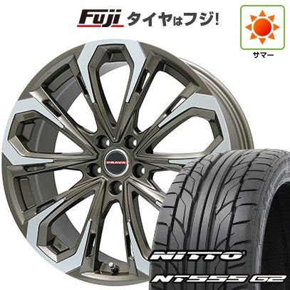 【パンク保証付き】【新品国産車用5穴114.3】 夏タイヤ ホイール4本セット 245/40R19 ニットー NT555 G2 ビッグウエイ レイシーン プラバ5X(ブロンズポリッシュ) 8J 19インチ(送料無料)