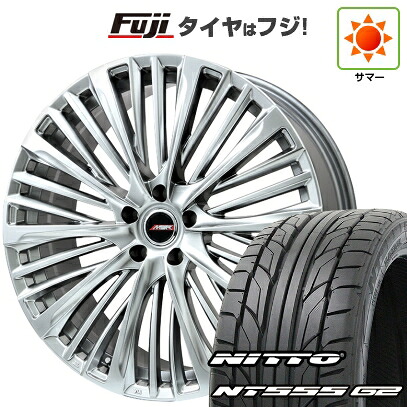 【パンク保証付き】【新品】40系アルファード/ヴェルファイア用 夏タイヤ ホイール4本セット 245/40R21 ニットー NT555 G2 プレミックス MER-X ハイパーシルバー(平座ナット) 8.5J 21インチ(送料無料)