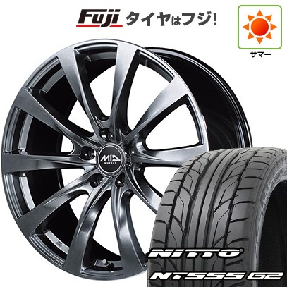 【パンク保証付き】【新品国産車用5穴114.3】 夏タイヤ ホイール4本セット 245/45R19 ニットー NT555 G2 MID WHEELS レフィナーダ モーション2 トヨタ・レクサス車専用 8J 19インチ(送料無料)