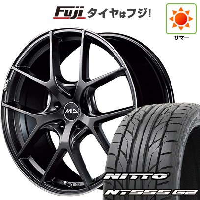 【パンク保証付き】【新品国産車用5穴114.3】 夏タイヤ ホイール4本セット 245/45R19 ニットー NT555 G2 MID WHEELS MID EXCLUSIVE 025F 8J 19インチ(送料無料)