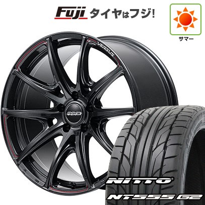 【パンク保証付き】【新品国産車用5穴114.3】 夏タイヤ ホイール4本セット 225/40R19 ニットー NT555 G2 RAYS レイズ ベルサス VV25R 8J 19インチ(送料無料)