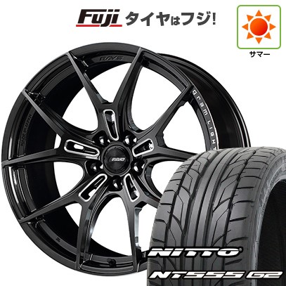 【パンク保証付き】【新品国産車用5穴114.3】 夏タイヤ ホイール4本セット 225/35R19 ニットー NT555 G2 RAYS レイズ グラムライツ 57FXZ 8J 19インチ(送料無料)｜フジコーポレーション