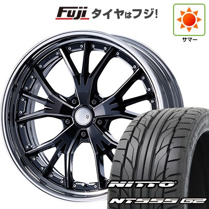 【パンク保証付き】【新品国産車用5穴114.3】 夏タイヤ ホイール4本セット 245/35R19 ニットー NT555 G2 エムズスピード JJランチャ 8.5J 19インチ(送料無料)