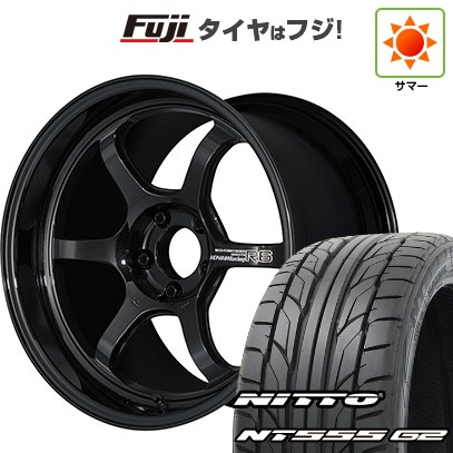 【パンク保証付き】【新品国産車用5穴114.3】 夏タイヤ ホイール4本セット 215/40R18 ニットー NT555 G2 ヨコハマ アドバンレーシング R6 7.5J 18インチ(送料無料)|フジコーポレーション