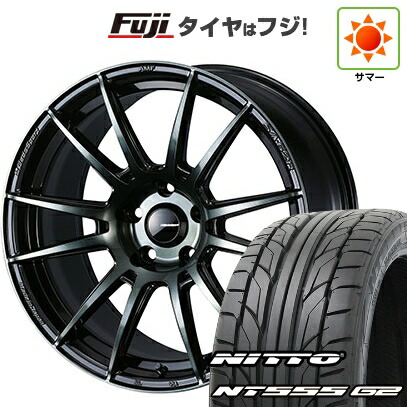 【パンク保証付き】【新品国産車用5穴100】 夏タイヤ ホイール4本セット 215/40R18 ニットー NT555 G2 WEDS ウェッズ ウェッズスポーツ SA-62R 7.5J 18インチ(送料無料) 114,600円