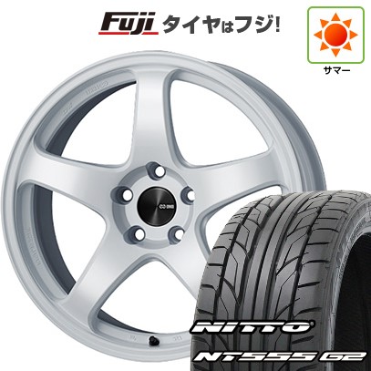【パンク保証付き】【新品国産車用5穴114.3】 夏タイヤ ホイール4本セット 215/35R19 ニットー NT555 G2 ENKEI エンケイ PerformanceLine PF05 8J 19インチ(送料無料)