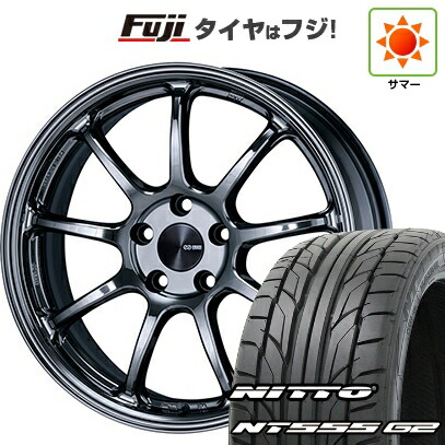 【パンク保証付き】【新品国産車用5穴114.3】 夏タイヤ ホイール4本セット 215/45R18 ニットー NT555 G2 ENKEI エンケイ PerformanceLine PF09 LIMITED EDITION 7.5J 18インチ(送料無料)