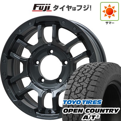 【新品】ジムニー 夏タイヤ ホイール4本セット 175/80R16 トーヨー オープンカントリー A/T III RBL ビッグウエイ B-LUGNAS FRD(マットブラック) 16インチ(送料無料) サマータイヤ|フジコーポレーション