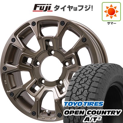 【新品】ジムニー 夏タイヤ ホイール4本セット 175/80R16 トーヨー オープンカントリー A/T III RBL ビッグウエイ B-LUGNAS BRD(マットブロンズ) 16インチ(送料無料) サマータイヤ｜フジコーポレーション