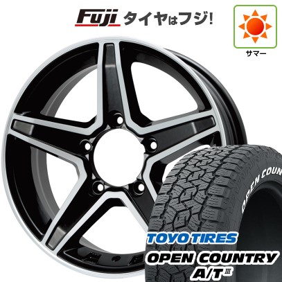 【新品】ジムニー 夏タイヤ ホイール4本セット 175/80R16 トーヨー オープンカントリー A/T III RWL/RBL プレミックス エステラ(マットブラックポリッシュ) 16インチ(送料無料) サマータイヤ｜フジコーポレーション