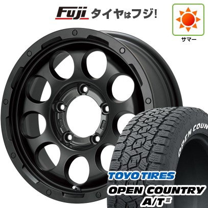 【新品】ジムニー 夏タイヤ ホイール4本セット 175/80R16 トーヨー オープンカントリー A/T III RWL/RBL レアマイスター LMG CS-9 マットブラック 16インチ(送料無料) サマータイヤ｜フジコーポレーション