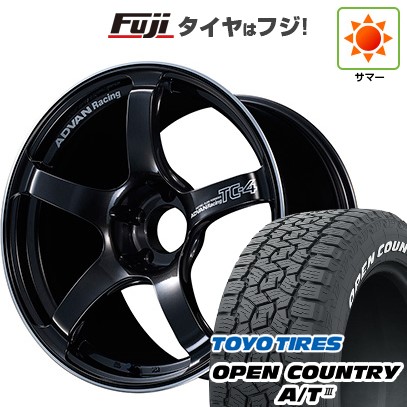 【新品国産車用5穴100】 夏タイヤ ホイール4本セット 225/60R17 トーヨー オープンカントリー A/T III RWL/RBL ヨコハマ アドバンレーシング TC-4 17インチ(送料無料)｜フジコーポレーション