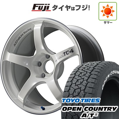 【新品国産車用5穴100】 夏タイヤ ホイール4本セット 225/60R17 トーヨー オープンカントリー A/T III RWL/RBL ヨコハマ アドバンレーシング TC-4 17インチ(送料無料)｜フジコーポレーション