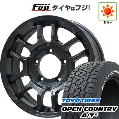 【新品】ジムニー 夏タイヤ ホイール4本セット 175/80R16 トーヨー オープンカントリー A/T III RWL/RBL ビッグウエイ B-LUGNAS FRD(マットブラック) 16インチ(送料無料) サマータイヤ|フジコーポレーション