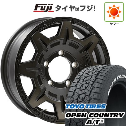 【新品】ジムニーシエラ/ジムニーノマド 夏タイヤ ホイール4本セット 215/70R16 トーヨー オープンカントリー A/T III RWL/RBL WEDS ウェッズ クロスオーバーガーメンツ Style M 6J 16インチ(送料無料)｜フジコーポレーション