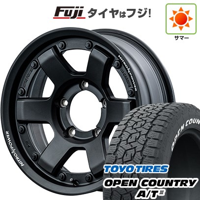 【新品】ジムニーシエラ/ジムニーノマド 夏タイヤ ホイール4本セット 195/80R15 96 S トーヨー オープンカントリー A/T III RWL/RBL MID WHEELS NITRO POWER M6 カービン 15インチ(送料無料) サマータイヤ｜フジコーポレーション