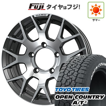 【新品】ジムニー 夏タイヤ ホイール4本セット 175/80R16 トーヨー オープンカントリー A/T III RWL/RBL ダムド リトルG 16インチ(送料無料) サマータイヤ｜フジコーポレーション