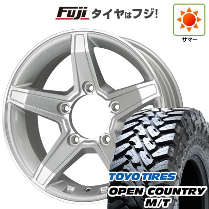 【新品】ジムニー 夏タイヤ ホイール4本セット 195R16C 104/102Q トーヨー オープンカントリー M/T プレミックス エステラ(シルバー/リムポリッシュ) 5.5J 16インチ(送料無料)