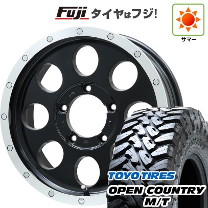 【新品】ジムニー 夏タイヤ ホイール4本セット 195R16C 104/102Q トーヨー オープンカントリー M/T レアマイスター LMG CS-8 グロスブラック/リムポリッシュ 5.5J 16インチ(送料無料)