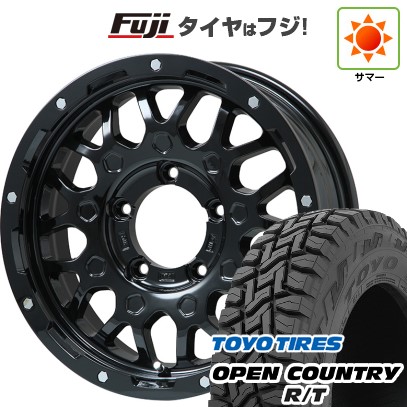 【新品】ジムニーシエラ/ジムニーノマド 夏タイヤ ホイール4本セット 215/70R16 トーヨー オープンカントリー R/T RBL レアマイスター LMG MS-9W グロスブラック 16インチ(送料無料) サマータイヤ｜フジコーポレーション