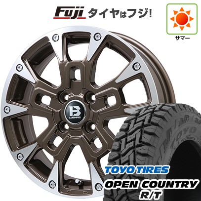 【新品 軽自動車】軽トラ 軽バン 夏タイヤ ホイール4本セット 145/80R12 80/78N トーヨー オープンカントリー R/T RBL ビッグウエイ B-LUGNAS BRD(ブロンズポリッシュ) 12インチ(送料無料) サマータイヤ｜フジコーポレーション 43,380円