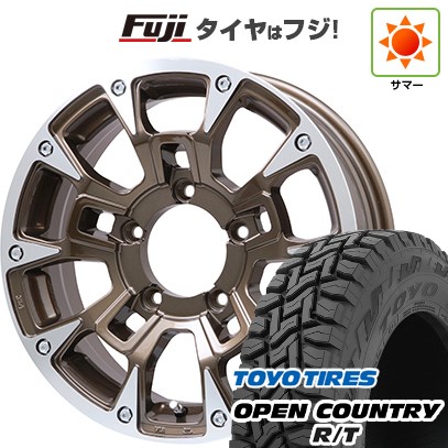 【新品】ジムニーシエラ/ジムニーノマド 夏タイヤ ホイール4本セット 195/80R15 トーヨー オープンカントリー R/T RBL ビッグウエイ B-LUGNAS BRD(ブロンズポリッシュ) 5.5J 15インチ(送料無料)