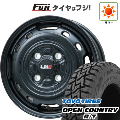 【新品 軽自動車】軽トラ 軽バン 夏タイヤ ホイール4本セット 145/80R12 80/78N トーヨー オープンカントリー R/T RBL レアマイスター LMG OFF-STYLE 2 (マットブラック) 12インチ(送料無料) サマータイヤ|フジコーポレーション