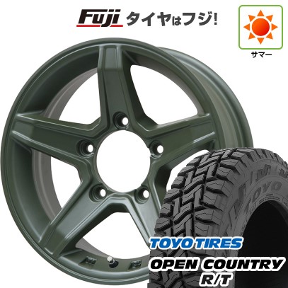 【新品】ジムニーシエラ/ジムニーノマド 夏タイヤ ホイール4本セット 195/80R15 トーヨー オープンカントリー R/T RBL プレミックス エステラ(オリーブグリーン) 5.5J 15インチ(送料無料)