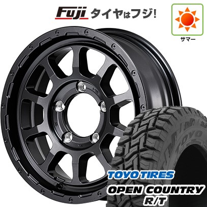 【新品】ジムニーシエラ/ジムニーノマド 夏タイヤ ホイール4本セット 215/70R16 トーヨー オープンカントリー R/T RBL MID WHEELS NITRO POWER M10 パーシングJ バレルブラックエディション 16インチ(送料無料) サマータイヤ｜フジコーポレーション