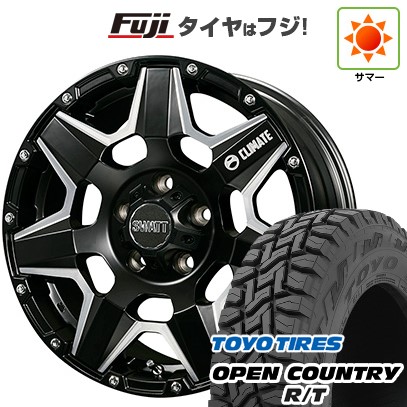 【新品】デリカD5 夏タイヤ ホイール4本セット 215/70R16 トーヨー オープンカントリー R/T RBL クライメイト スワット(マットブラックマシニング) 16インチ(送料無料)｜フジコーポレーション