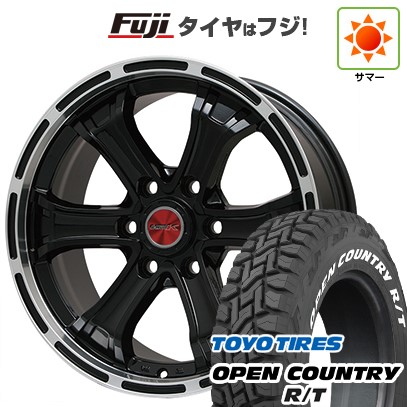 【新品】プラド/ハイラックス 夏タイヤ ホイール4本セット 265/65R17 トーヨー オープンカントリー R/T RWL/RBL ビッグウエイ B-MUD K(グロスブラックリムポリッシュトヨタ用 17インチ(送料無料) サマータイヤ|フジコーポレーション