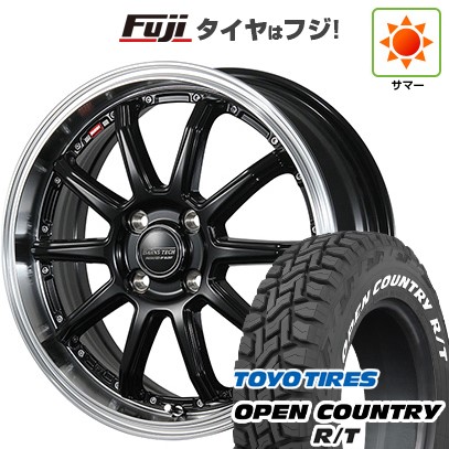 【新品 軽自動車】タフト ソリオ 夏タイヤ ホイール4本セット 165/65R15 トーヨー オープンカントリー R/T RWL/RBL ブレスト バーンズテック S10-DP 4.5J 15インチ(送料無料)