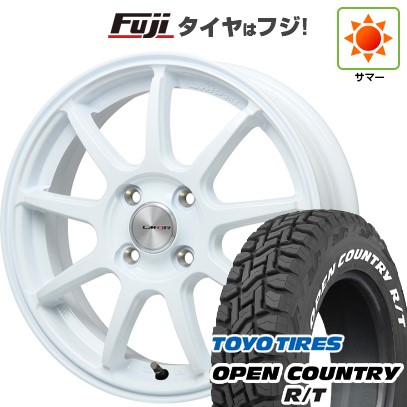 【新品 軽自動車】タフト ソリオ 夏タイヤ ホイール4本セット 165/65R15 トーヨー オープンカントリー R/T RWL/RBL レアマイスター LMスポーツ LM-QR ホワイト 5J 15インチ(送料無料)
