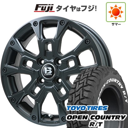 【新品 軽自動車】タフト ソリオ 夏タイヤ ホイール4本セット 165/65R15 トーヨー オープンカントリー R/T RWL/RBL ビッグウエイ B-LUGNAS BRD(マットブラック) 4.5J 15インチ(送料無料)|フジコーポレーション