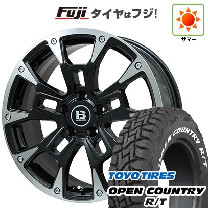 【新品】デリカD5 夏タイヤ ホイール4本セット 235/70R16 トーヨー オープンカントリー R/T RWL/RBL ビッグウエイ B-LUGNAS BRD(ブラックポリッシュ/ブラッククリア) 16インチ(送料無料)｜フジコーポレーション
