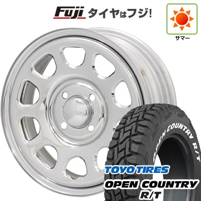 【新品 軽自動車】タフト ソリオ 夏タイヤ ホイール4本セット 165/65R15 トーヨー オープンカントリー R/T RWL/RBL モリタ デイトナズ G2 クローム 5J 15インチ(送料無料)
