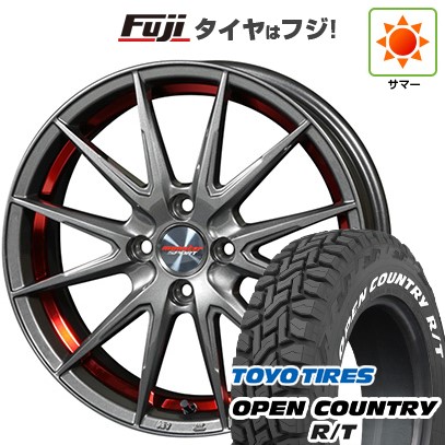 【新品 軽自動車】タフト ソリオ 夏タイヤ ホイール4本セット 165/65R15 トーヨー オープンカントリー R/T RWL/RBL モンスタースポーツ VX12S 5J 15インチ(送料無料)