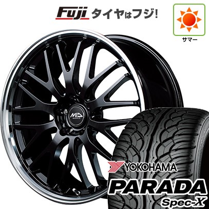 【新品国産車用5穴114.3】 夏タイヤ ホイール4本セット 235/55R20 ヨコハマ PARADA Spec-X MID WHEELS エグゼ10 8.5J 20インチ(送料無料)