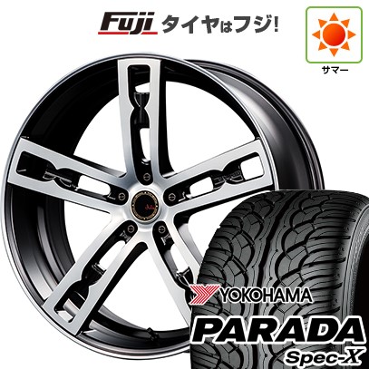 【新品国産車用5穴114.3】 夏タイヤ ホイール4本セット 235/55R20 ヨコハマ PARADA Spec-X エムズスピード ジュリア 555モノブロック 8.5J 20インチ(送料無料)｜フジコーポレーション