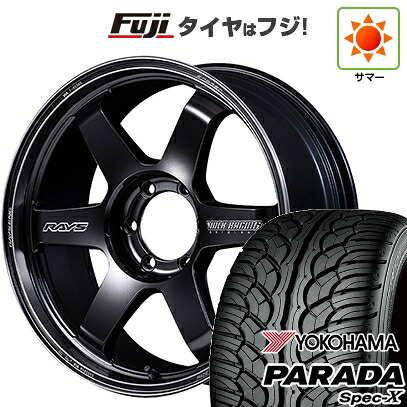 【新品】ランクル300 夏タイヤ ホイール4本セット 275/55R20 ヨコハマ PARADA Spec-X RAYS レイズ ボルクレーシング TE37ULTRA ラージPCD Black Shadow 8.5J 20インチ(送料無料)
