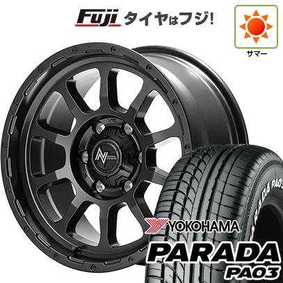 【新品】ハイエース200系 夏タイヤ ホイール4本セット 215/65R16 109/107S ヨコハマ PARADA PA03 ホワイトレター MID WHEELS NITRO POWER M10 パーシング バレルブラックエディション 6.5J 16インチ(送料無料)
