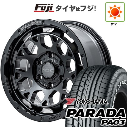 【新品】ハイエース200系 夏タイヤ ホイール4本セット 215/65R16 109/107S ヨコハマ PARADA PA03 ホワイトレター RAYS レイズ デイトナ M9+ 6.5J 16インチ(送料無料)