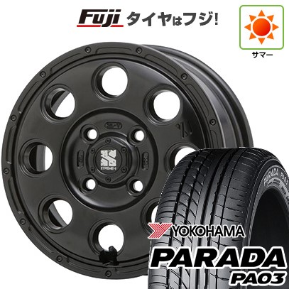 【新品 軽自動車】 夏タイヤ ホイール4本セット 165/55R14 ヨコハマ PARADA PA03 ブラックレター MLJ エクストリームJ KK03 4.5J 14インチ(送料無料)｜フジコーポレーション