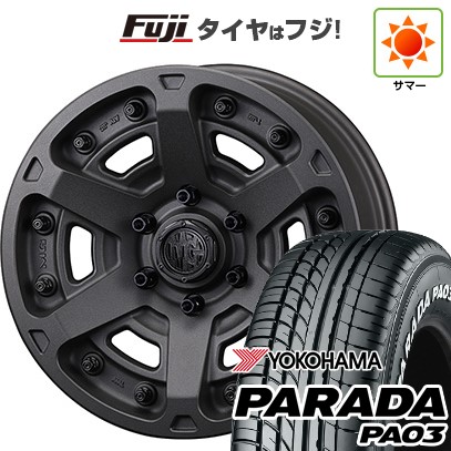 【新品】ハイエース200系 夏タイヤ ホイール4本セット 215/65R16 109/107S ヨコハマ PARADA PA03 ホワイトレター クリムソン マーテルギア(MG) アーマーFF 7J 16インチ(送料無料)｜フジコーポレーション
