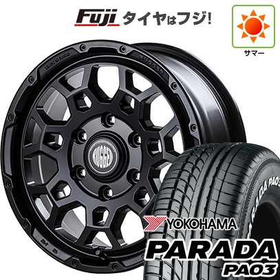 【新品】ハイエース200系 夏タイヤ ホイール4本セット 215/65R16 109/107S ヨコハマ PARADA PA03 ホワイトレター BUAN ラギッド ロック 6.5J 16インチ(送料無料)