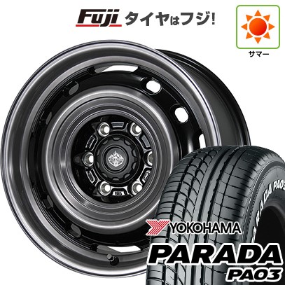 【新品】ハイエース200系 夏タイヤ ホイール4本セット 215/65R16 109/107S ヨコハマ PARADA PA03 ホワイトレター トピー ランドフット XFG 数量限定 6.5J 16インチ(送料無料)｜フジコーポレーション
