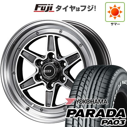 【新品】ハイエース200系 夏タイヤ ホイール4本セット 225/50R18 107/105H ヨコハマ PARADA PA03 ホワイトレター SSR ディバイド MK6 8J 18インチ(送料無料)|フジコーポレーション