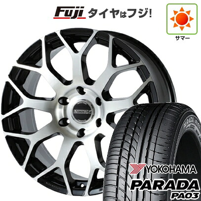 【新品】ハイエース200系 夏タイヤ ホイール4本セット 225/50R18 107/105H ヨコハマ PARADA PA03 ブラックレター エセックス EM-18 18インチ(送料無料)
