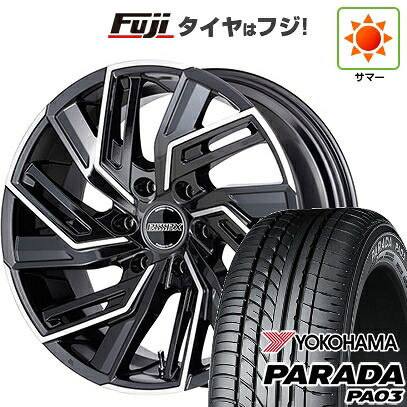 【新品】ハイエース200系 夏タイヤ ホイール4本セット 225/50R18 107/105H ヨコハマ PARADA PA03 ブラックレター エセックス EW-18 18インチ(送料無料) 142,500円
